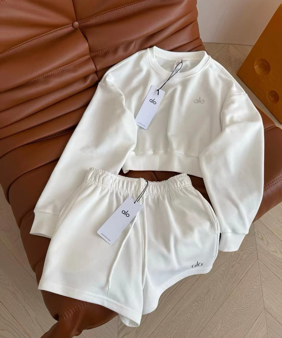 White Shorts Set