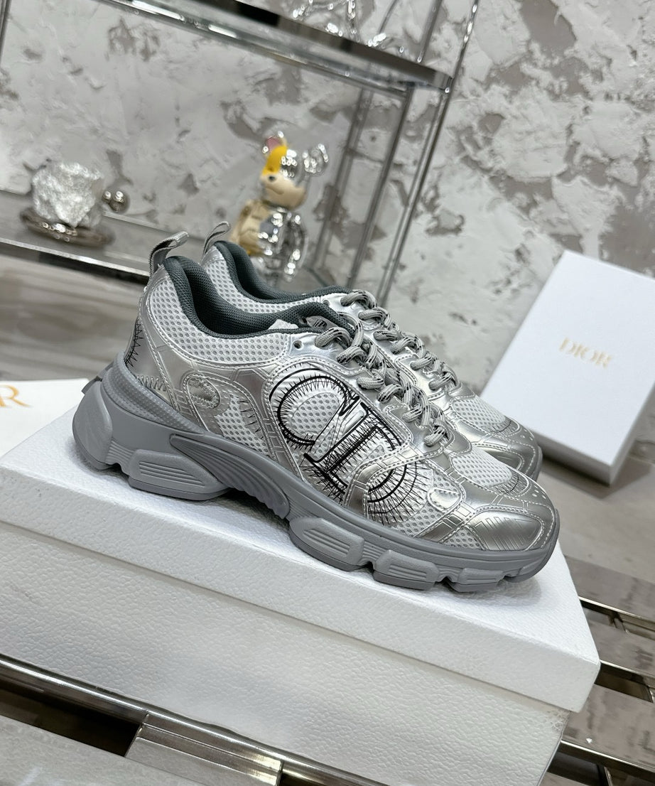 Grey Silver Trainers